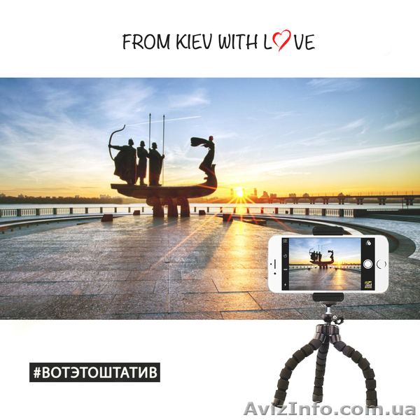 Набор Блогера 4 в 1 Штатив для телефона+Bluetooth пульт, Трипод Go-Pro - <ro>Изображение</ro><ru>Изображение</ru> #5, <ru>Объявление</ru> #1615451