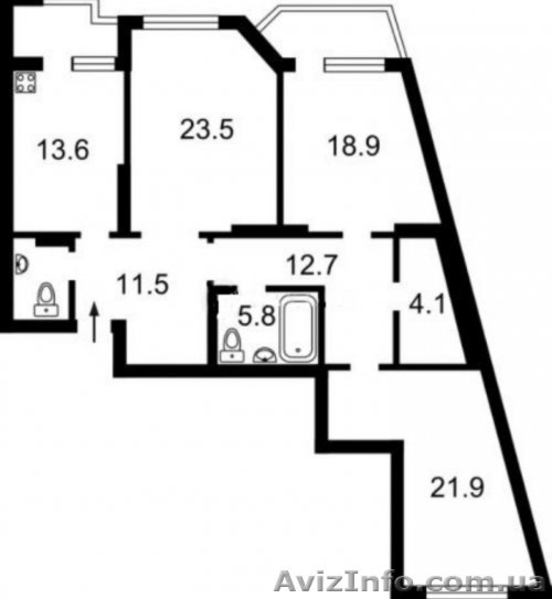 Продам 3х квартиру на Пчелки 5 (хозяин) - <ro>Изображение</ro><ru>Изображение</ru> #2, <ru>Объявление</ru> #1627071