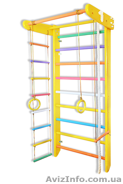 Спортивная стенка цветная Львёнок , дерево - <ro>Изображение</ro><ru>Изображение</ru> #3, <ru>Объявление</ru> #1629658