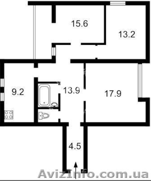 Аренда (продажа) трехкомнатной квартиры в Киеве, ул. Малевича Казимира 37/41 - <ro>Изображение</ro><ru>Изображение</ru> #8, <ru>Объявление</ru> #1631711