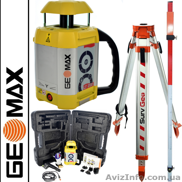РОТАЦИОННЫЙ НИВЕЛИР GEOMAX LT200 + ШТАТИВ  + рейка 2,4м  - <ro>Изображение</ro><ru>Изображение</ru> #1, <ru>Объявление</ru> #1642382