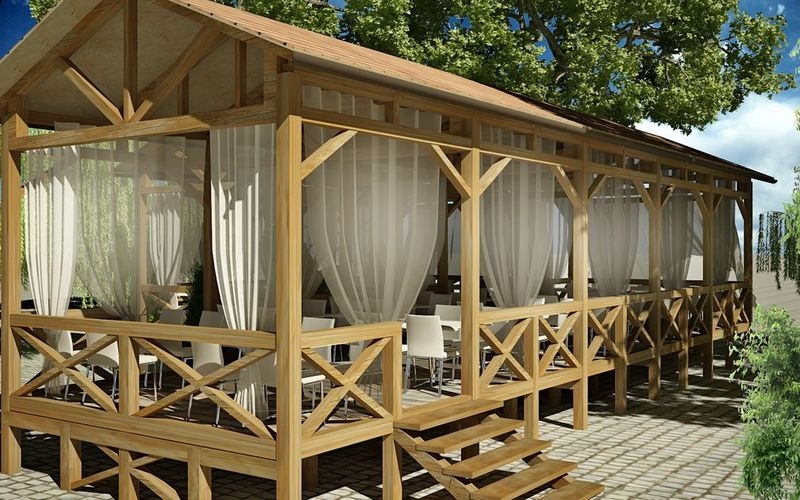 Деревянная веранда. Летняя площадка под кафе - <ro>Изображение</ro><ru>Изображение</ru> #6, <ru>Объявление</ru> #1592135