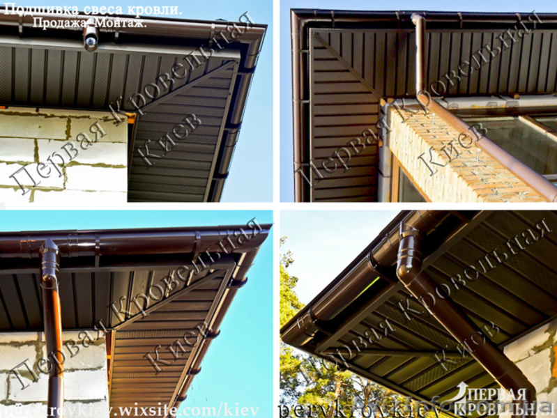 Подшивка карнизных свесов кровли, монтаж водостока. Подшивка свеса кро - <ro>Изображение</ro><ru>Изображение</ru> #3, <ru>Объявление</ru> #1644319