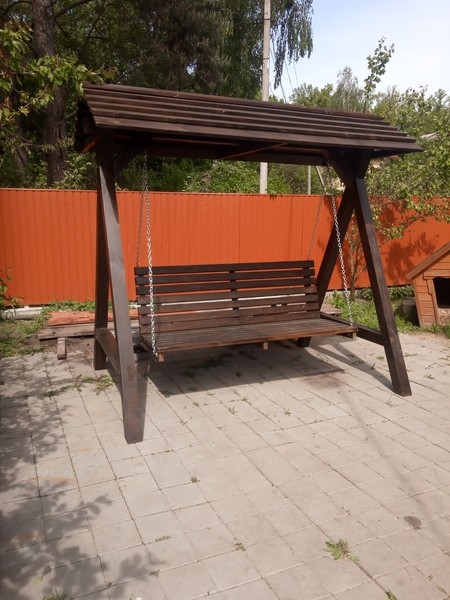 Деревянная садовая качель. Гойдалка из дерева. Качель деревянная - <ro>Изображение</ro><ru>Изображение</ru> #4, <ru>Объявление</ru> #1592122