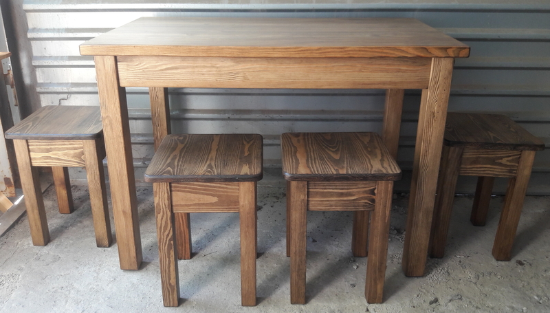 Стол и табурет с натурального дерева. - <ro>Изображение</ro><ru>Изображение</ru> #2, <ru>Объявление</ru> #1686294