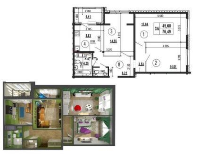 Продам 3-х комнатную квартиру с документами - <ro>Изображение</ro><ru>Изображение</ru> #3, <ru>Объявление</ru> #1687162