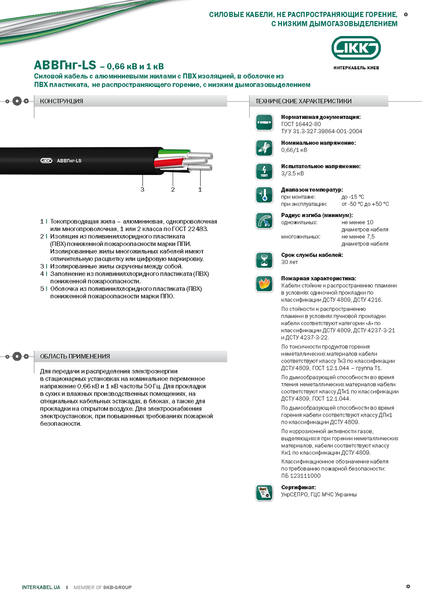Кабели ки АВВГнг-LS «Интеркабель Киев»™ - <ro>Изображение</ro><ru>Изображение</ru> #1, <ru>Объявление</ru> #1688813