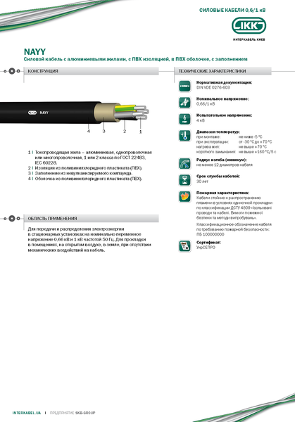 Кабель марки NAYY «Интеркабель Киев»™ - <ro>Изображение</ro><ru>Изображение</ru> #1, <ru>Объявление</ru> #1688796
