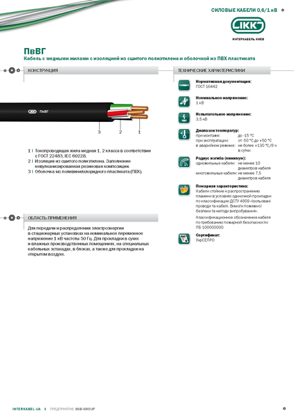 Кабель марки ПвВГ «Интеркабель Киев»™ - <ro>Изображение</ro><ru>Изображение</ru> #1, <ru>Объявление</ru> #1688809