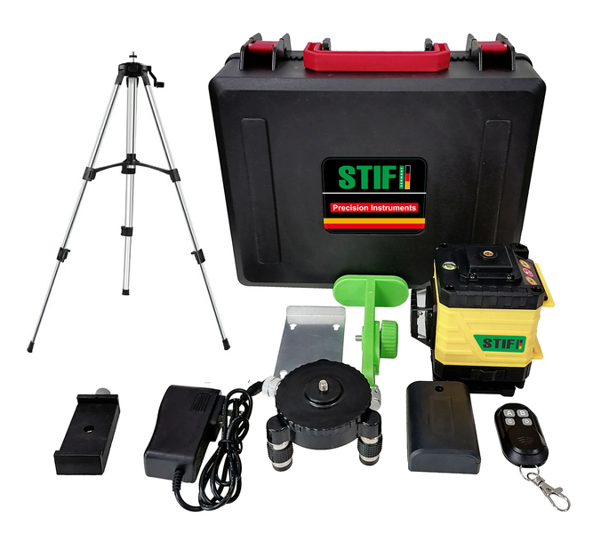 3D Лазерный уровень 12 линий STIF Germany Зеленый луч Нивелир + штатив - <ro>Изображение</ro><ru>Изображение</ru> #1, <ru>Объявление</ru> #1691217