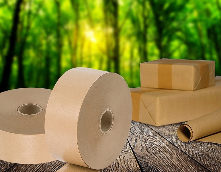 Паперовий еко скотч 40 мм х 200 м Viskom, активований водою - <ro>Изображение</ro><ru>Изображение</ru> #2, <ru>Объявление</ru> #1702992