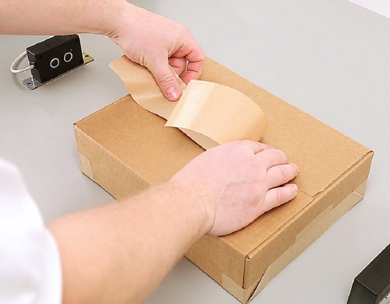 Паперовий еко скотч 60 мм х 200 м Viskom, активований водою - <ro>Изображение</ro><ru>Изображение</ru> #6, <ru>Объявление</ru> #1702993