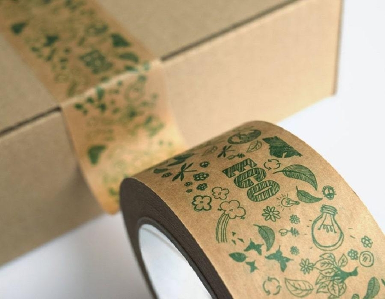 Екологически чистый бумажный скотч 48 мм х 50 м ECO, Viskom - <ro>Изображение</ro><ru>Изображение</ru> #3, <ru>Объявление</ru> #1702989