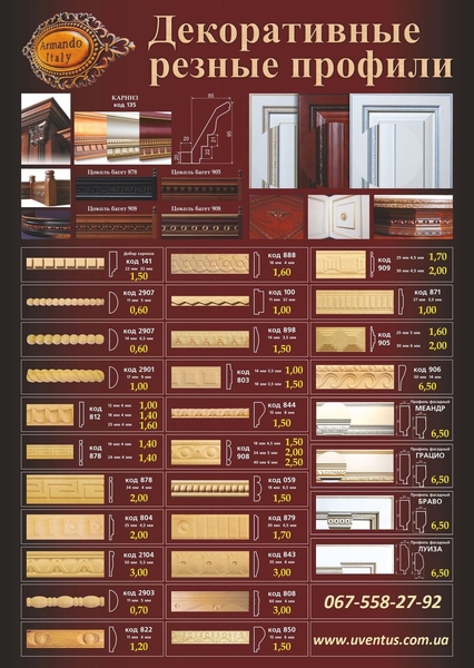 Резной погонаж, мебельный молдинг - <ro>Изображение</ro><ru>Изображение</ru> #6, <ru>Объявление</ru> #1712012