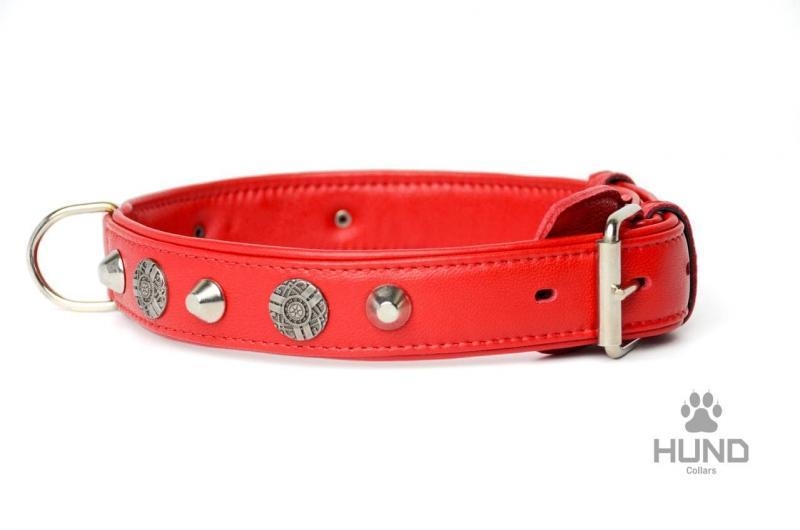 Продам ошейники 4-слойные кожаные 30 мм с украшением  - <ro>Изображение</ro><ru>Изображение</ru> #1, <ru>Объявление</ru> #1716414