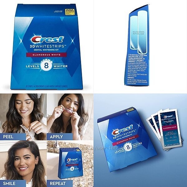 Супер Отбеливающие полоски для зубов Crest 3D Glamorous Whitestrips - <ro>Изображение</ro><ru>Изображение</ru> #1, <ru>Объявление</ru> #1185262
