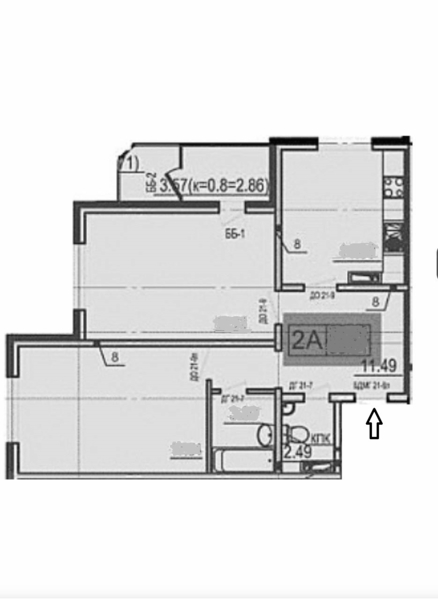 Продажа видовой 2 комн. квартиры, переулок Моторный 11. Дом сдан. - <ro>Изображение</ro><ru>Изображение</ru> #7, <ru>Объявление</ru> #1728480