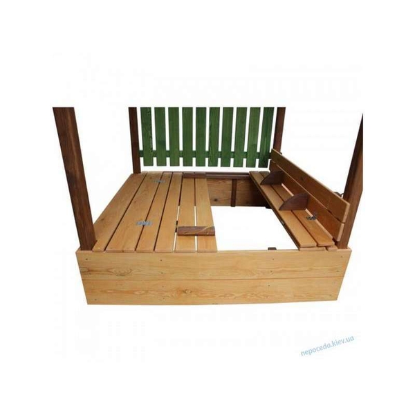 Песочница в виде домика с лавочками крышей и защитным забором - <ro>Изображение</ro><ru>Изображение</ru> #4, <ru>Объявление</ru> #1688892