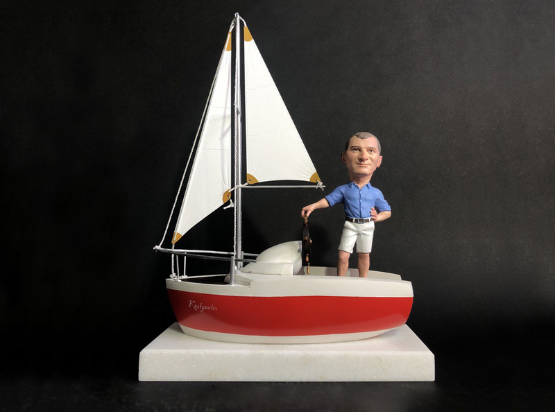 Заказать шаржевую статуэтку. Шаржевая статуэтка Под парусом - <ro>Изображение</ro><ru>Изображение</ru> #1, <ru>Объявление</ru> #1732334