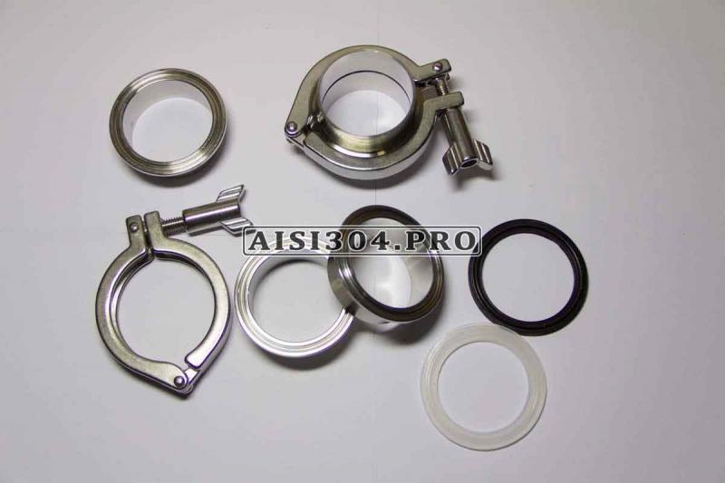 Кламп нержавеющий в сборе Dn 50 AISI 304 (Clamp) TRiNOX - <ro>Изображение</ro><ru>Изображение</ru> #4, <ru>Объявление</ru> #1735006