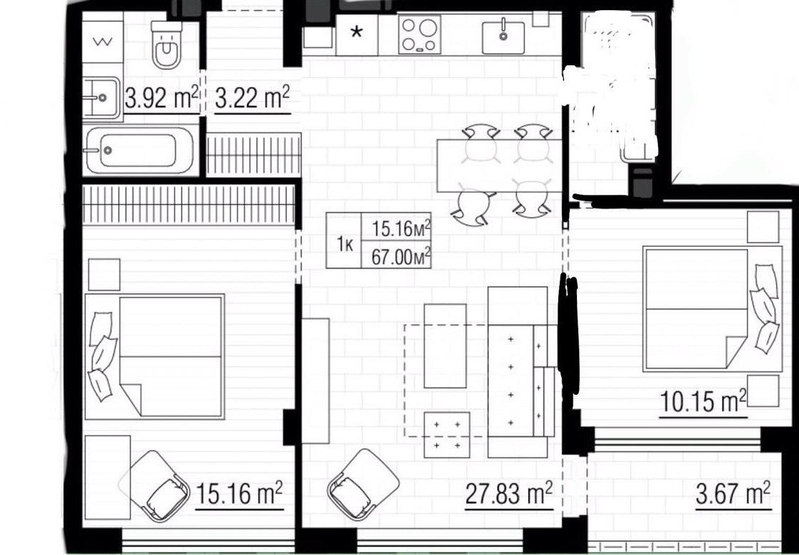 ЖК «Park Town», єОселя, Гостомель, Буча, найкраще планування, без % - <ro>Изображение</ro><ru>Изображение</ru> #9, <ru>Объявление</ru> #1744291