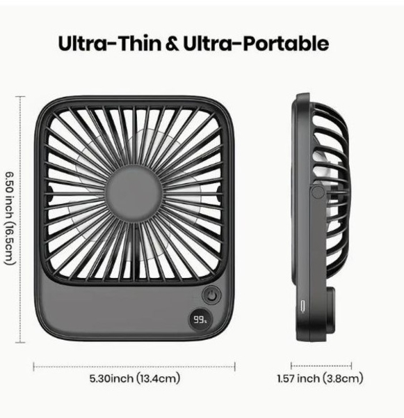 Портативний акумуляторний вентилятор, час роботи 10 годин - <ro>Изображение</ro><ru>Изображение</ru> #5, <ru>Объявление</ru> #1747505