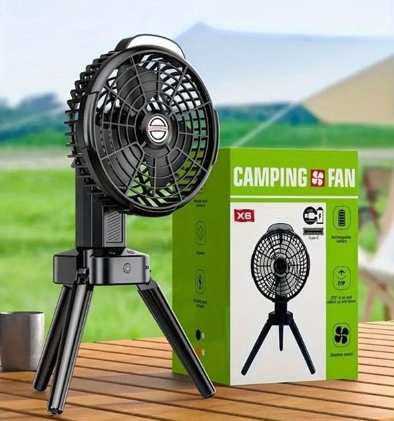 Портативний світлодіодний вентилятор з USB-зарядкою, літієва батарея 7800 мАг - <ro>Изображение</ro><ru>Изображение</ru> #1, <ru>Объявление</ru> #1747501