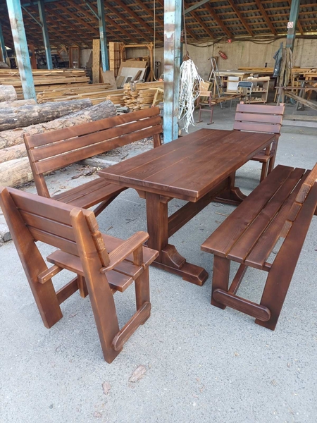 Стол з дерева. Дерев'яний стул. Комплект мебели для дачи.Садовый набор из дерева - <ro>Изображение</ro><ru>Изображение</ru> #1, <ru>Объявление</ru> #1469311