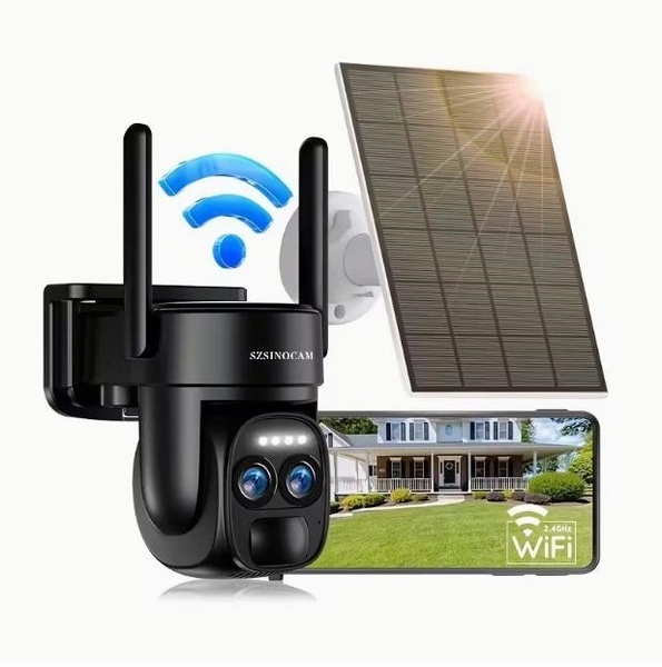 Сонячна Wi-Fi камера безпеки 1080p з кольоровим нічним баченням, прожектором - <ro>Изображение</ro><ru>Изображение</ru> #3, <ru>Объявление</ru> #1751562