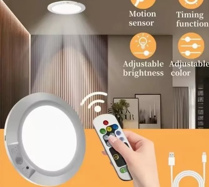 Розумний LED світильник з пультом, датчиком руху, акум 8000мА·год - <ro>Изображение</ro><ru>Изображение</ru> #2, <ru>Объявление</ru> #1752026