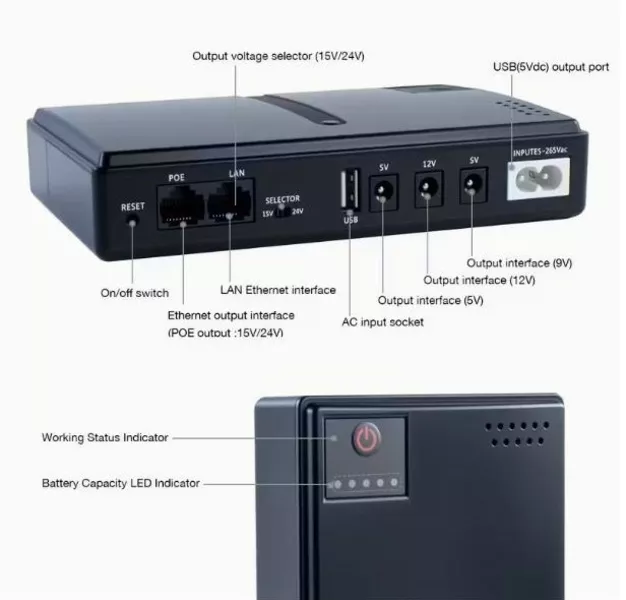 Mini DC UPS, універсальний блок безперебійного живлення з виходами 5V/9V/12V - <ro>Изображение</ro><ru>Изображение</ru> #2, <ru>Объявление</ru> #1752028