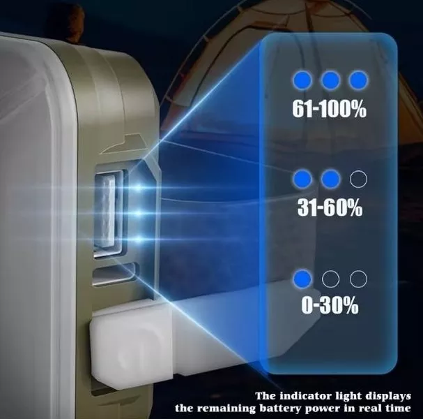 Світильник, акумуляторний, з функцією power bank, 10000 мАг, до 10 годин роботи - <ro>Изображение</ro><ru>Изображение</ru> #4, <ru>Объявление</ru> #1745979