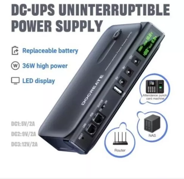 DC-UPS 36Вт DC1036L Джерело безперебійного живлення 5В 9В 12В 24В для роутера - <ro>Изображение</ro><ru>Изображение</ru> #2, <ru>Объявление</ru> #1747960