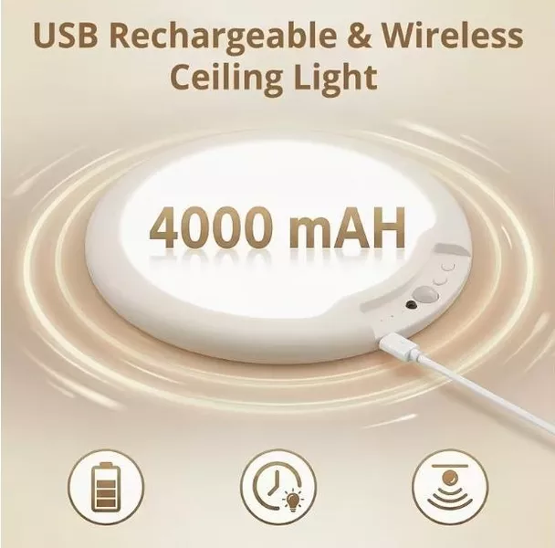 Акумуляторний LED-світильник з датчиком руху 4000 мА·год, пульт ДК, 3 кольори св - <ro>Изображение</ro><ru>Изображение</ru> #3, <ru>Объявление</ru> #1754621