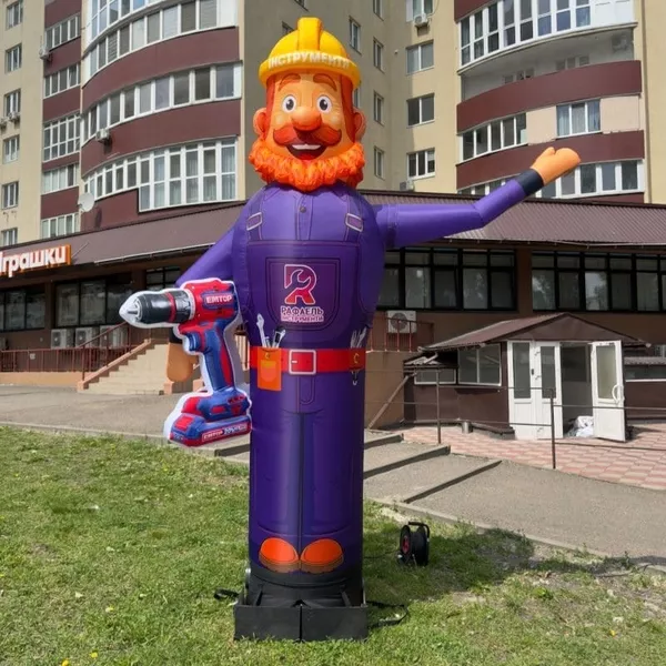 Махаючий надувний чоловічок реклама вулична 4 метри - <ro>Изображение</ro><ru>Изображение</ru> #3, <ru>Объявление</ru> #1755000