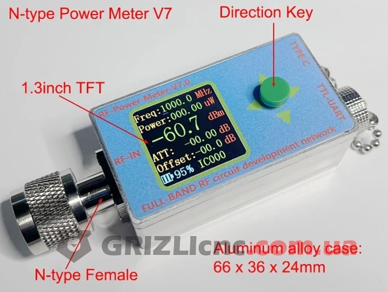 Вимірювач потужності радіосигналу RF Power Meter V7 - <ro>Изображение</ro><ru>Изображение</ru> #1, <ru>Объявление</ru> #1754951